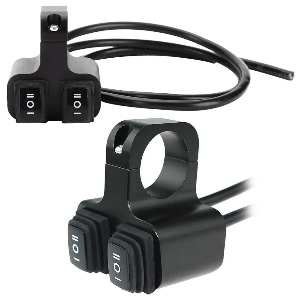 

Universal Handlebar Three-Way Switch Button Spotlight Switch Multifunction with Waterproof for Motorcycle