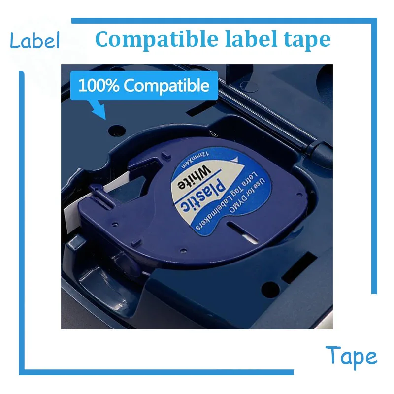 

1 шт. клейкая лента DYMO LT 91201 высокого качества dymo LetraTAG LT 91201 белая пластиковая лента для этикеток