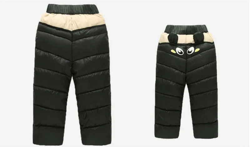 COOTELILI  80-130cm Warm Winter Boys Pants Trousers For Kids Elastic Waist Cotton Thicken Snowsuit Baby Pants Boys Clothes  (2)