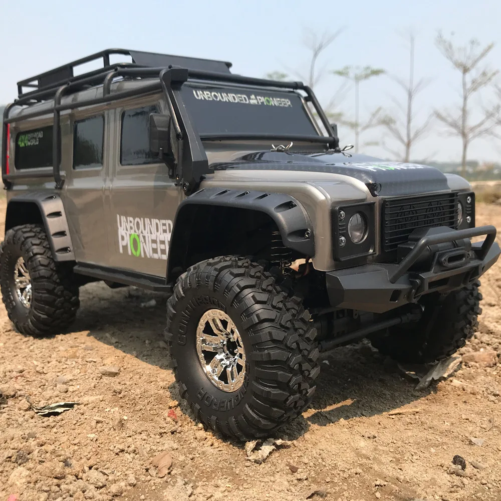 RBRC 1/10 2,4G 4WD Rc ралли пропорционально Управление Ретро внедорожных восхождение RC автомобиль со светодиодной подсветкой RTR модель-серый