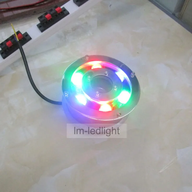 12 V luz subacuática led 6 W dia160mm piscina caliente/frío blanco verde rosa llevado luz piscina 10 unids/lote