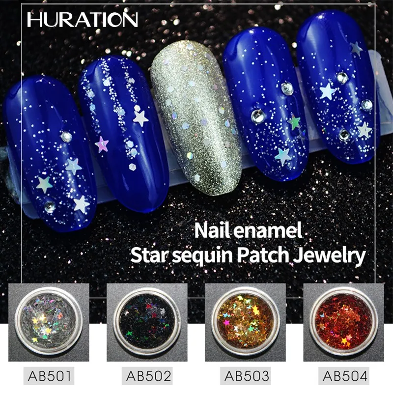 Huration New Mini Hexagon Nails Glitter 2019 Styles Colorful Design Nail Art Decorations DIY Sticker for Gel | Красота и здоровье