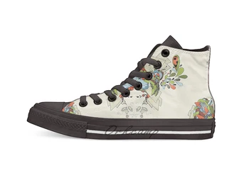 

Flourish Design breathable Casual High Top lace-up Canvas shoes sneakers