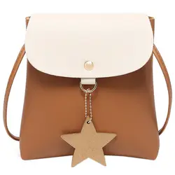 Женская сумка-мессенджер из искусственной кожи с украшением в виде звезды, сумка на плечо для мобильного телефона с монеткой для денег