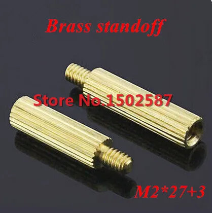 100 штук M2 * 27 + 3 латунная Проставка Мужской x Female 27mm|male comforters|male female threaded standoffmale wire