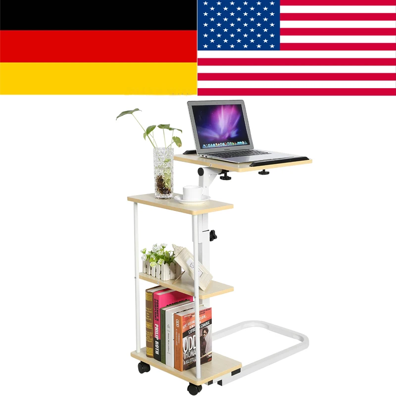 Multi Function Height Adjustable Overbed Sofa Table Laptop Cart