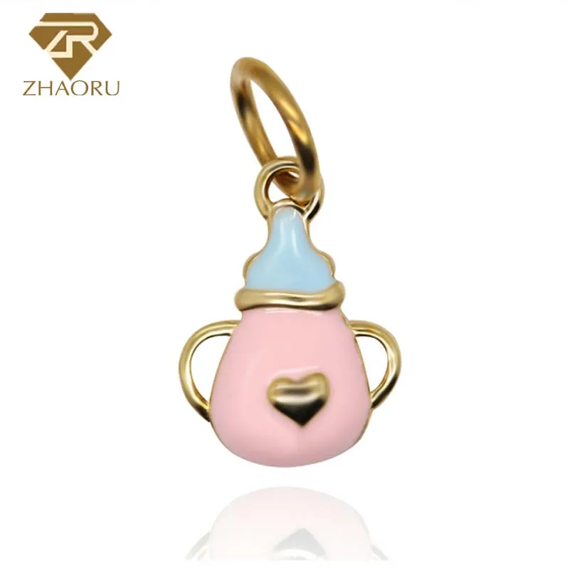 

Zhaoru 925 Sterling Silver Enamal Pendant Charm Fit Bracelet & Bangle & Necklace DIY Fine Jewelry Charm None Stone