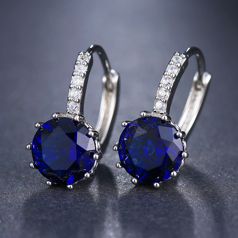 Женские серьги гвоздики с фианитами 10 цветов|fashion stud earrings|stud earringsstud earrings wholesale |