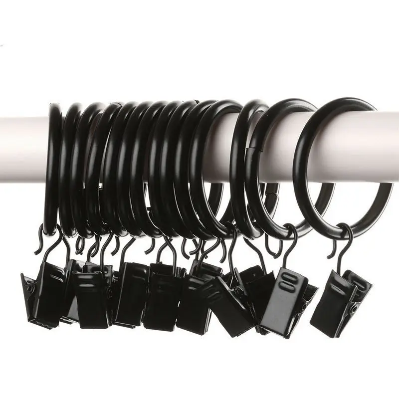 

5 Pcs Curtain Clips Stainless Steel Window Shower Curtain Rings Rod Clips Hook Holdback Drapery Hoop Clips