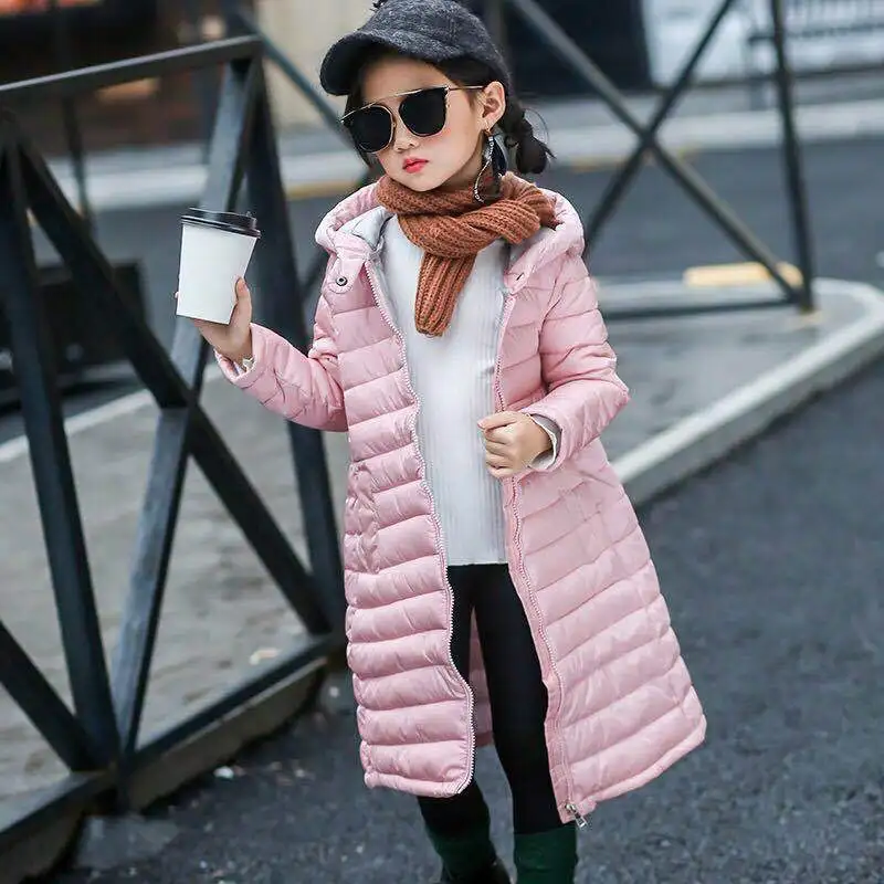 

New Kids Girls Jacket Autumn Winter Jacket For Girls Coat Baby Warm Hooded Outerwear Coat Girls Clothing Children Down Parkas