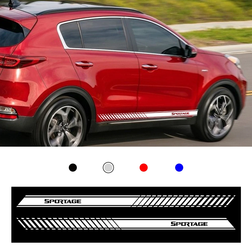 Для Kia Ceed Forte Soul Stonic Sportage Cerato Rio Sedan Niro автомобильные гоночные наклейки полосатые