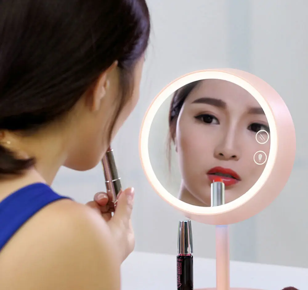 3 in 1 LED Touch Screen Vanity makeup Mirror With LED Lights USB