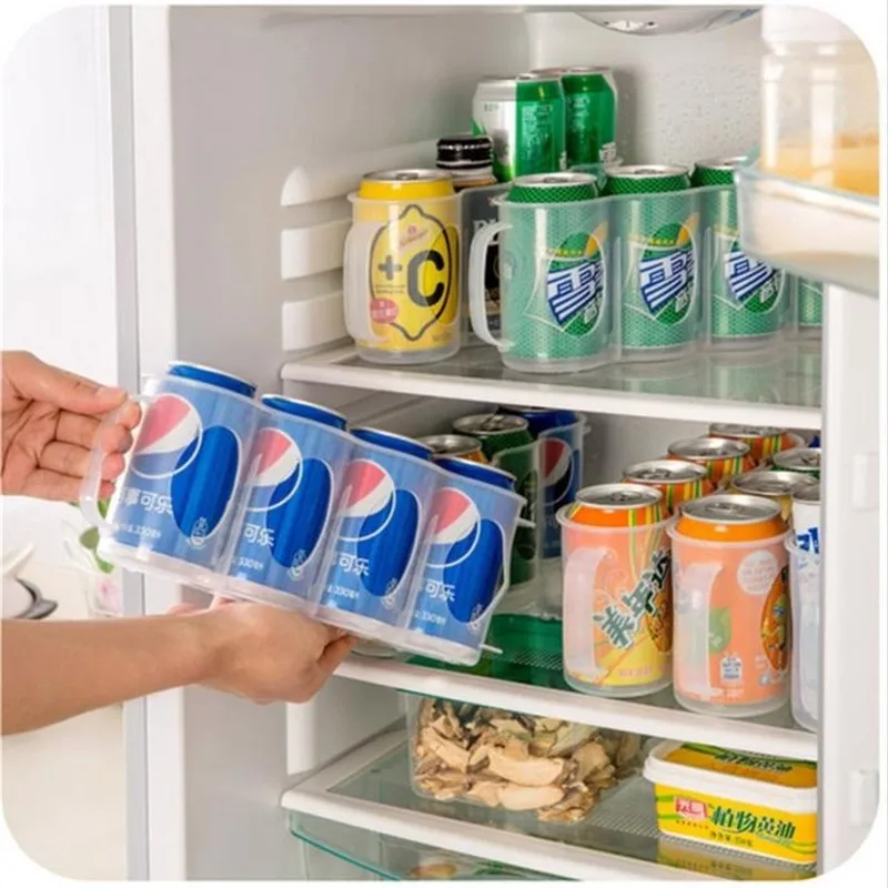 Дизайн полезными могут обеспечивает экономию места • Банки отделочные четыре Чехол Органайзер холодильник коробка для хранения Кухня аксессуары для напитков