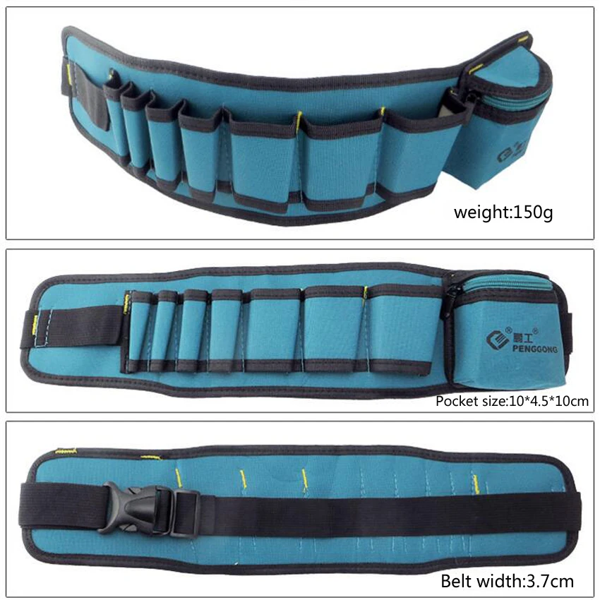 

Multi-color Electricians Tool Belt Repair Pouch Pocket Tool Waist Bag Multifunctional Waterproof Carpenter Oxford cloth Tool Bag