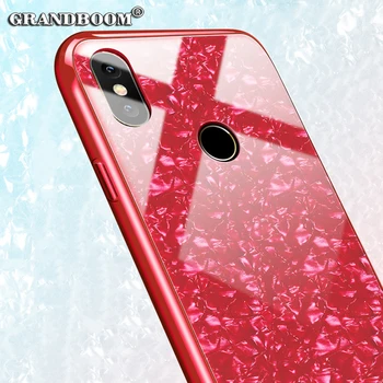 

10pcs Conch Shell Tempered Glass Case For Xiaomi Mi8 SE 6 A2 A1 Lite Note 3 Mix 2S Redmi S2 6A Pro Note 5 Plus Shockproof Cover