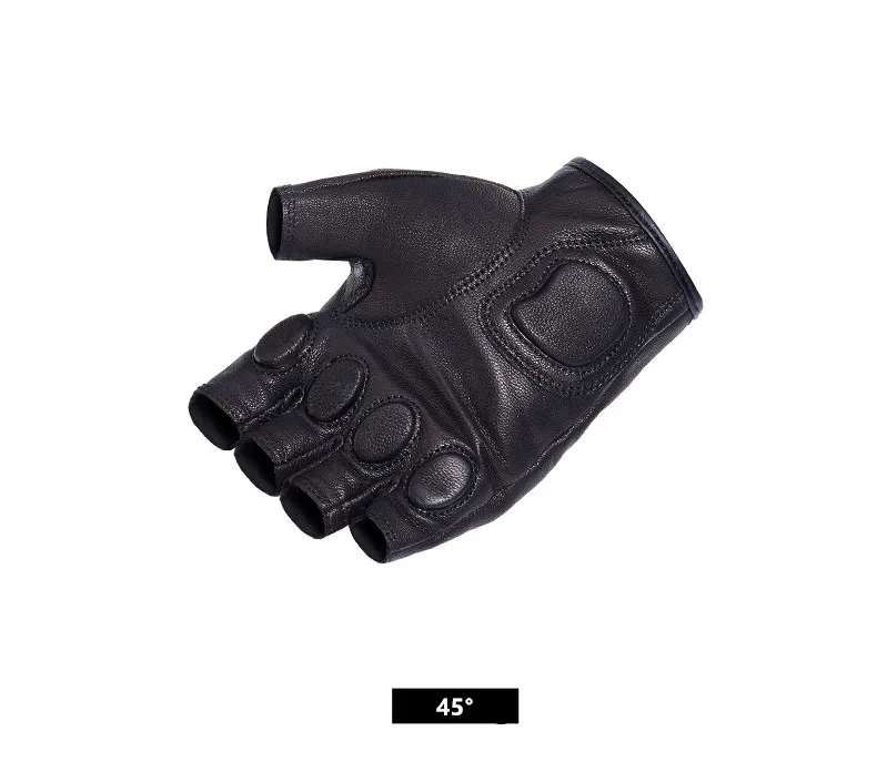 Рок байкерские мотоциклетные кожаные перчатки мужские и женские винтажные перчатки Guantes Moto Half Finger мотокросса Acessorios Luva мото-перчатки