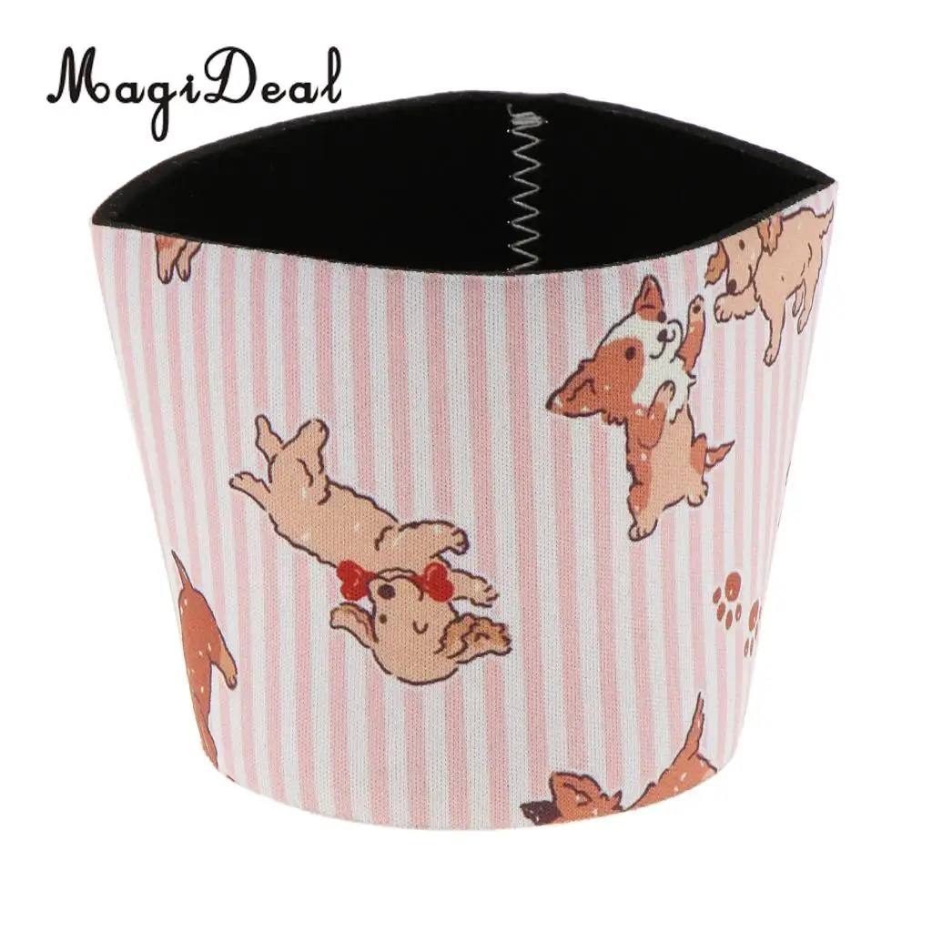 Cute Animal Puppy Zebra Prints Neoprene Beer Can Cooler Sleeve Insulated Reusable Coffee Cup Sleeve