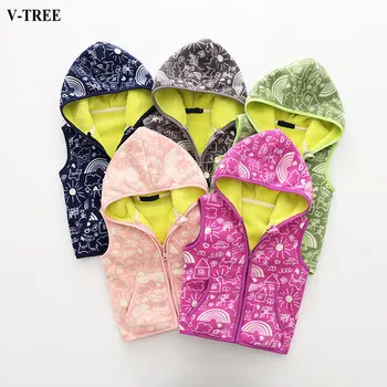 

Winter Fleece Vests For Girls Fleece Boys Hooded Vests Warm Waistcoat Boys Children Outerwear Toddler Clothes