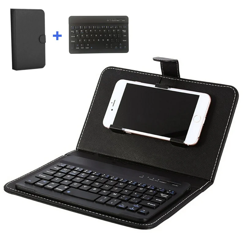 Беспроводная Bluetooth клавиатура с защитным чехлом для iPad планшета смартфона
