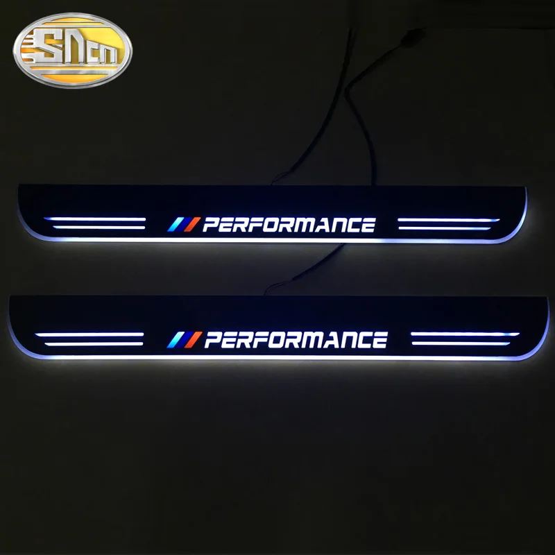 

SNCN 2PCS Car LED Door Sill For BMW E60 F10 F15 2004 - 2015 2016 Ultra-thin Acrylic Dynamic LED Welcome Light Scuff Plate Pedal