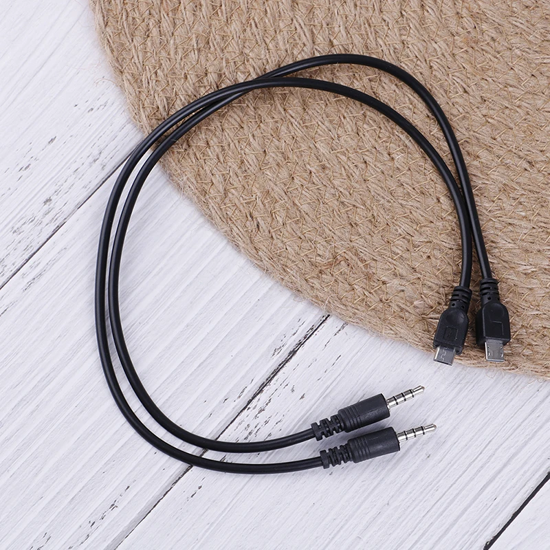 2 шт. 3 5 мм стерео штекер к micro USB Автомобильный Кабель AUX Out 40 см|Кабели VGA| |