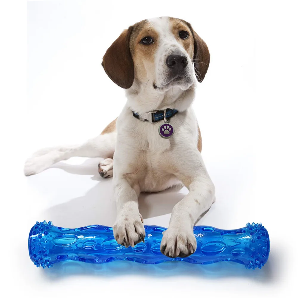 Dog Toys Pet Chew Bite Resistant Dental Cleaning Molar Stick Soft TPR