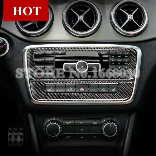 Cd-панель из углеродного волокна для центральной консоли 2 шт. для Benz A Class W176 2013-2018 Cd-панель из углеродного волокна для центральной консоли 2 шт. для Benz A Class W176 2013-2018