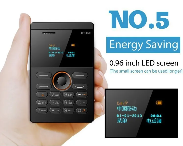E1 mini Cell Phone Student Version ultra thin mini credit card Mobile phone FM Radio Bluetooth 335*200*71mm black 4