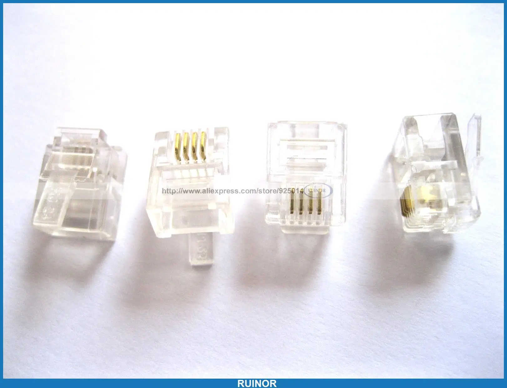 

200 Pcs RJ11 6P4C Modular Plug Telephone Connector