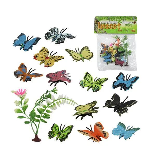 10PCS/Set Insect Model Butterfly Snake Ocean Animal Toys Plastic Simulation Insect Animal Educational Toy For Kids To Learn - Цвет: 2