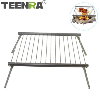 

TEENRA 1Set Portable Barbecue Grill For Outdoor Stainless Steel BBQ Charcoal Grill For Camping Grill Cooking Stove Tools