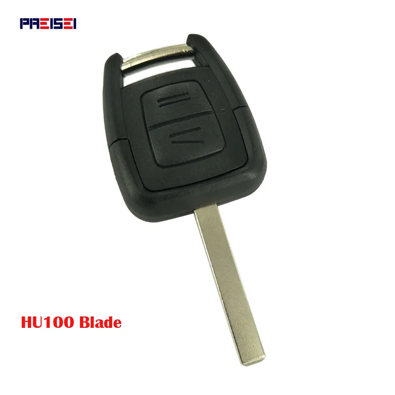 PREISEI 35 шт./лот 2 кнопки дистанционного брелока чехол для opel astra vauxhall с hu100 лезвие ключа автомобиля без логотипа