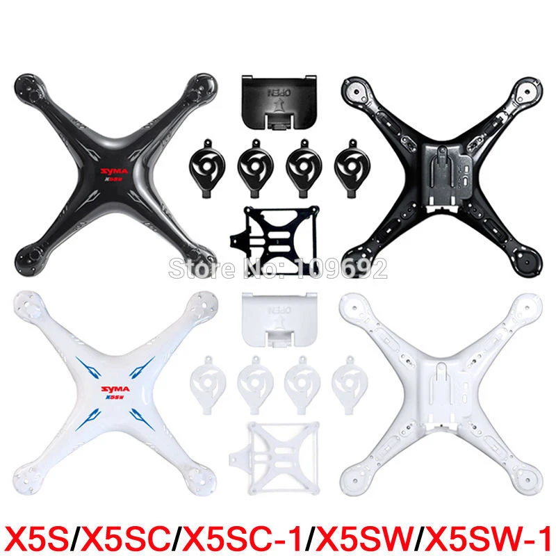 SYMA X5S X5SC X5SC-1 X5SW X5SW-1 Main Body Shell Spare Parts RC Quadcopter Drone Motor And Battery Cover Helicopter Accessories SYMA X5S X5SC X5SC-1 X5SW X5SW-1 Main Body Shell Spare Parts RC Quadcopter Drone Motor And Battery Cover Helicopter Accessories