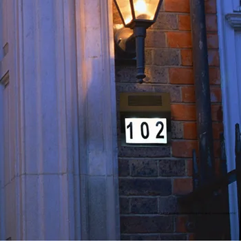 

Solar Door Plaque Light 2 Led Decorative Plaque Door Number Lamp Lighting TN99
