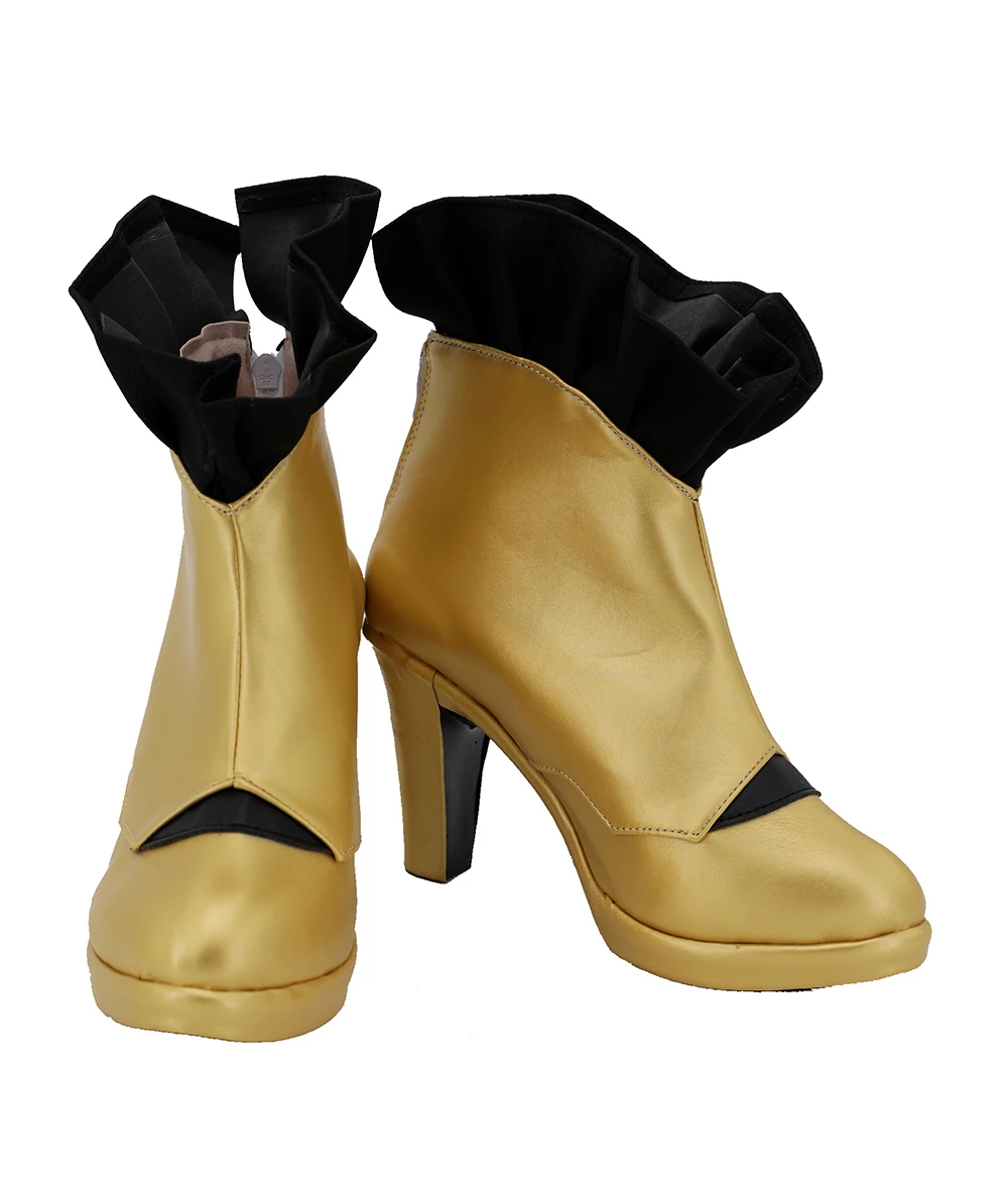 FGO Fate Grand Order Ishtar Cosplay Boots High Heel Golden Boots Custom Made Any Size (2)