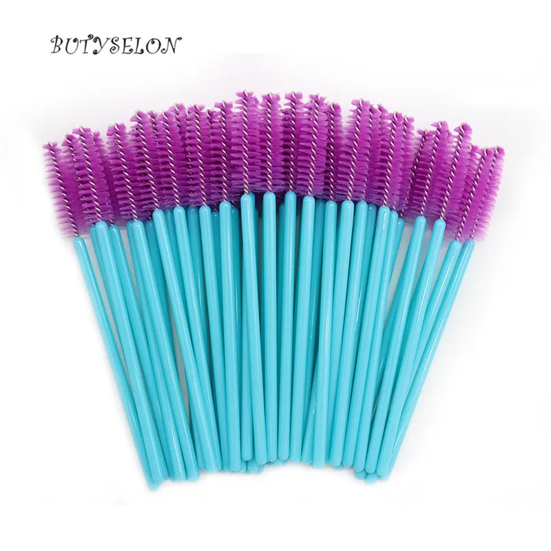 

1000pcs/Lot Disposable Eyelash Eye Lash Makeup Brushes Mascara Wands Applicator Makeup Eyelash Extension Golden Handle Tools