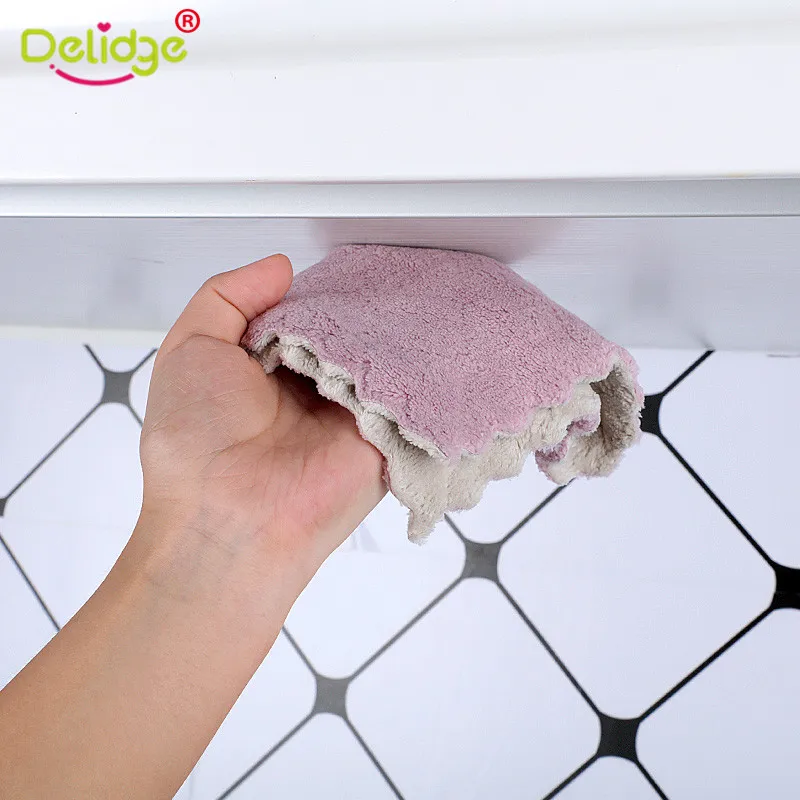 Delidge 1 шт. микрофибры протирать стол тряпки для бытовой чистки Кухонные Полотенца Для Вытирания посуды тряпка для мытья посуды гаджеты