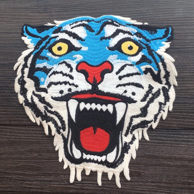 Roaring Tiger Patches Embroidery Applique Sew on Patches for