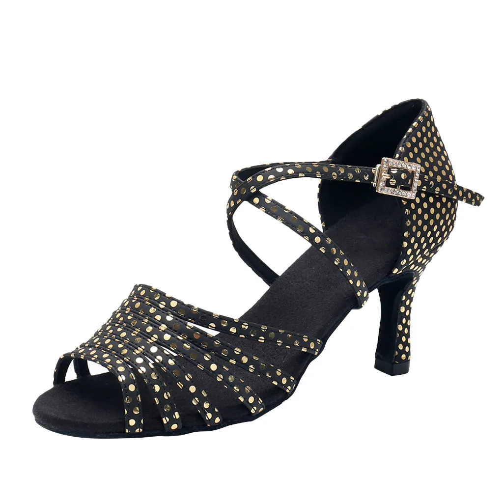 

Lady's Vintage Spring Summer Women Fashion Dancing Rumba Waltz Prom Ballroom Latin Salsa Dance Sandals Elegant Ladies Shoes