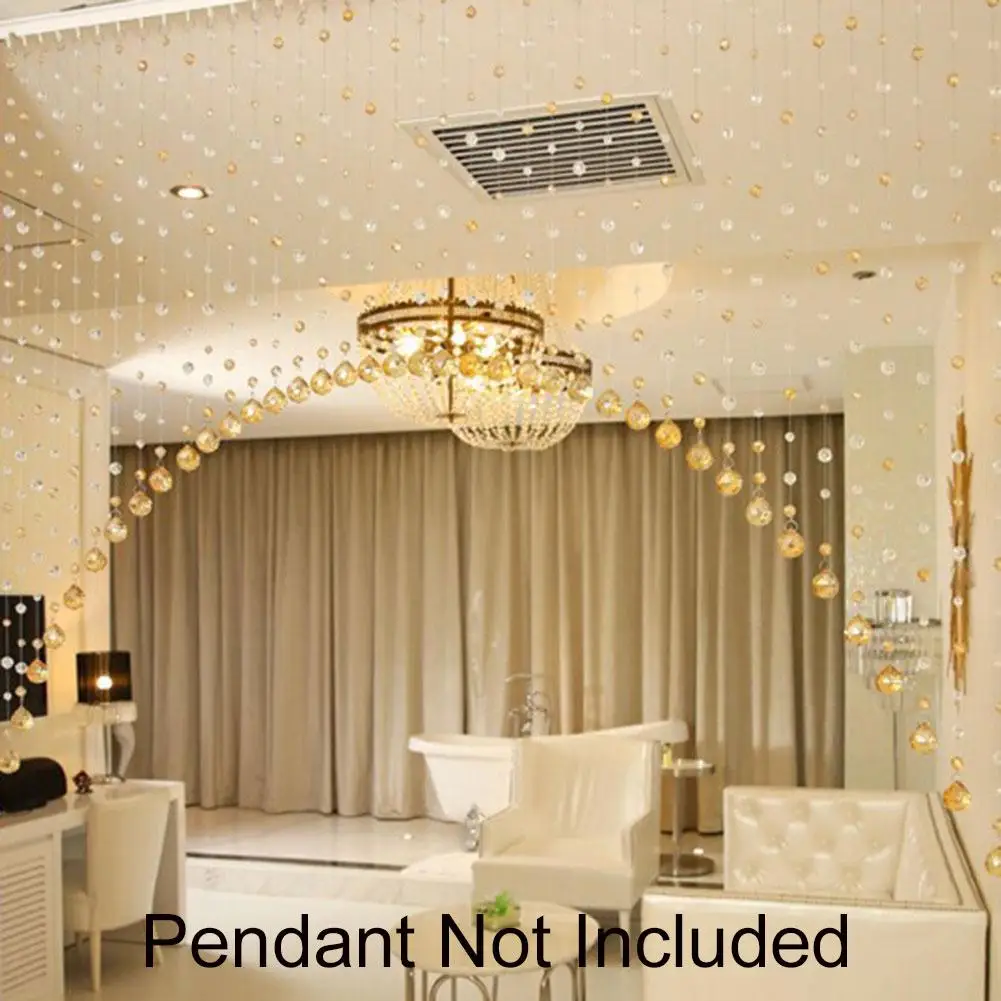 

HOT SALE 1m Faux Crystal Glass Rose Bead Strip String Curtain Living Room Bedroom Door Wedding Decor Valance Home Decoration gif