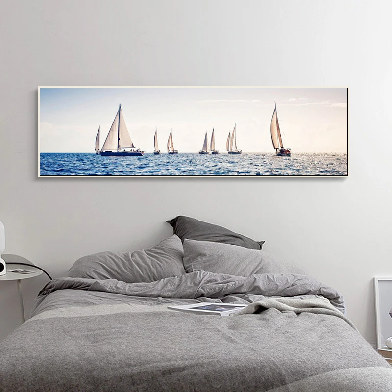 5D Diamond Embroidery Rhinestones Sails In The Sea Picture Of Rhinestones  Full Package Diamond Painting Cross Stitch Needlework