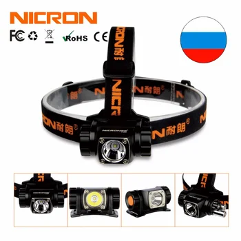 

NICRON LED Flashlight Brightness Aluminum Head Lamp 380Lm 150M outdoor Headlight Headlamp head light lamp Torch Lanterna Use H20