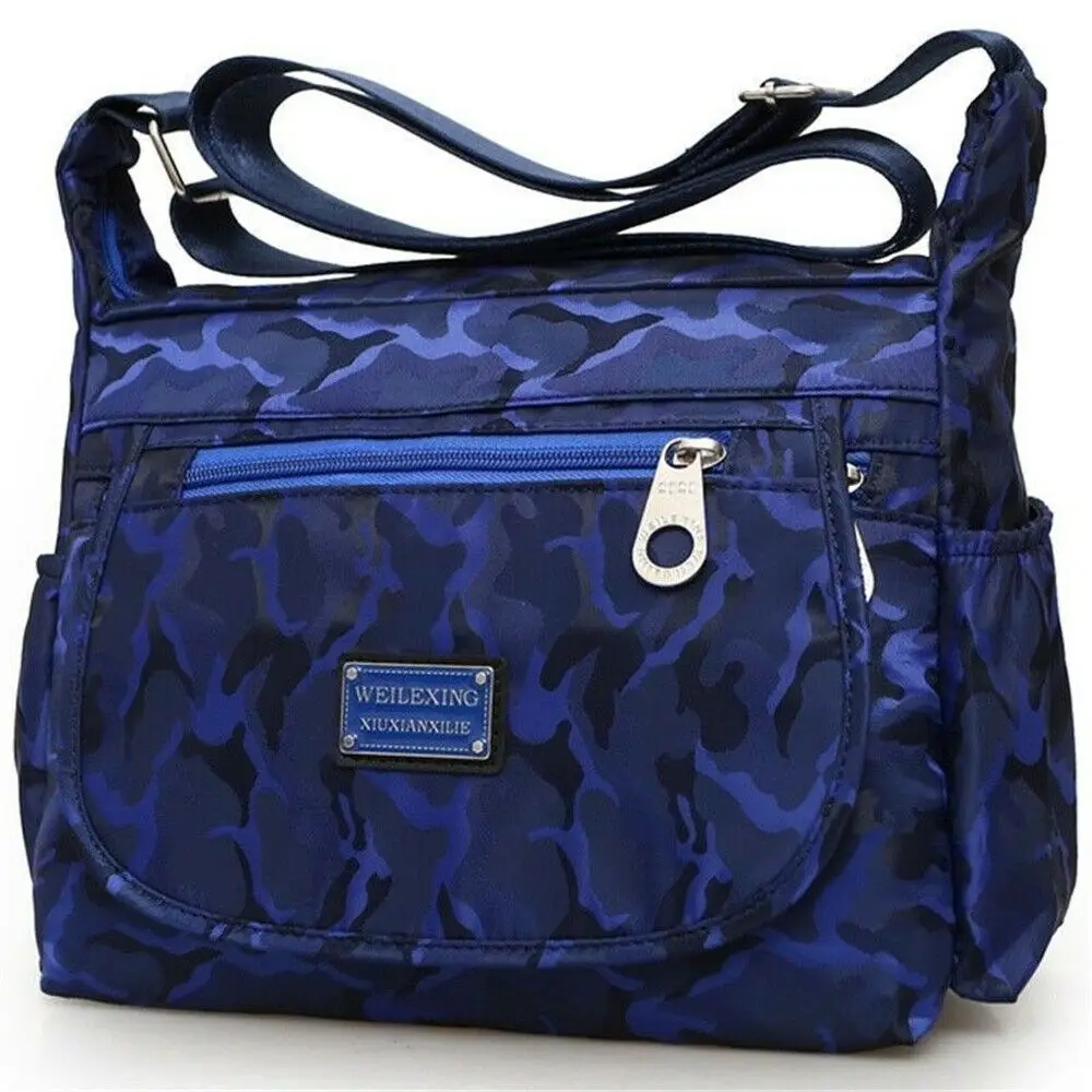Женская водонепроницаемая большая Вместительная дорожная сумка через плечо, уличная сумка для покупок, сумка-мессенджер canta - Цвет: Синий