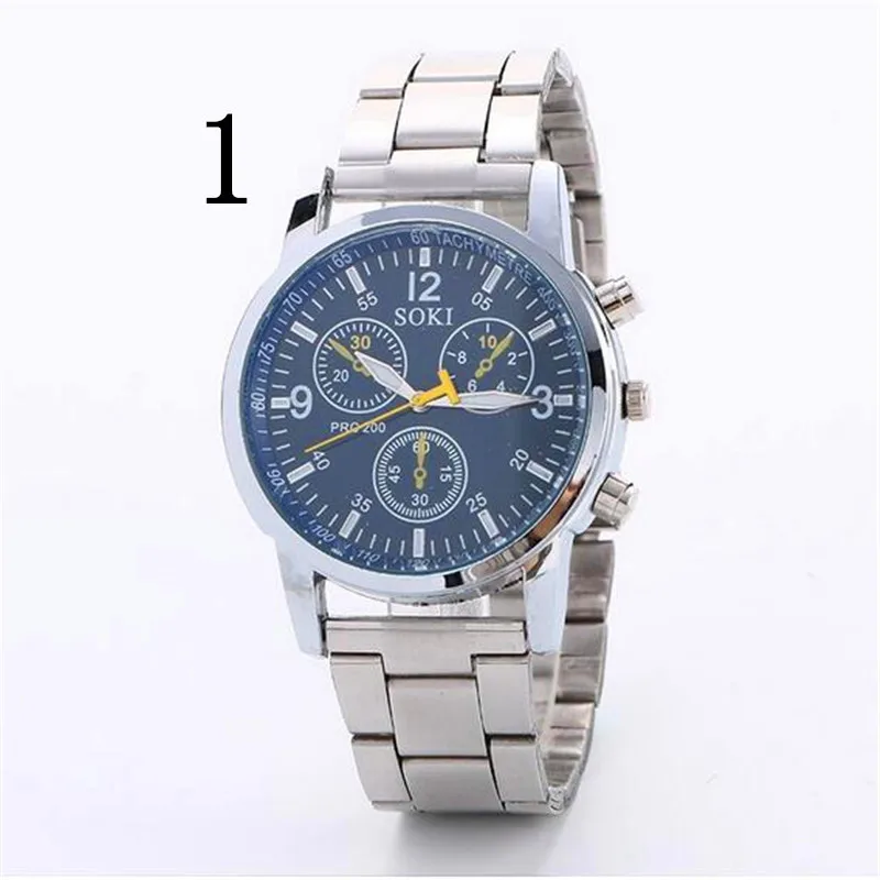 

Men's new stainless steel business luxury watch.