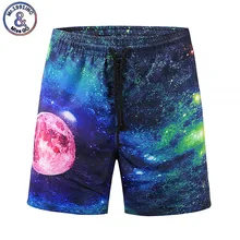 Mr.1991INC брендовые быстросохнущие шорты пляжные шорты мужские пляжные короткие бермуды 3D печать космической галактики Летний Лидер продаж плюс Размеры 3XL