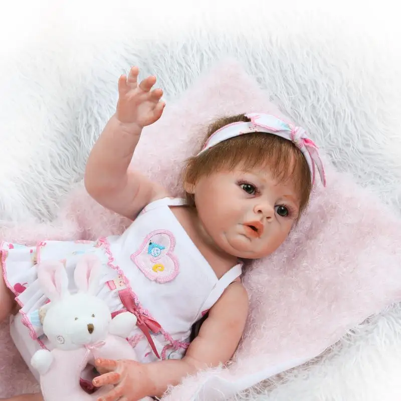 

Pursue 20"/50 cm Realistic Lifelike Reborn Baby Doll Full Body Soft Vinyl Silicone Reborn Babies for Children Girls Bathe Doll