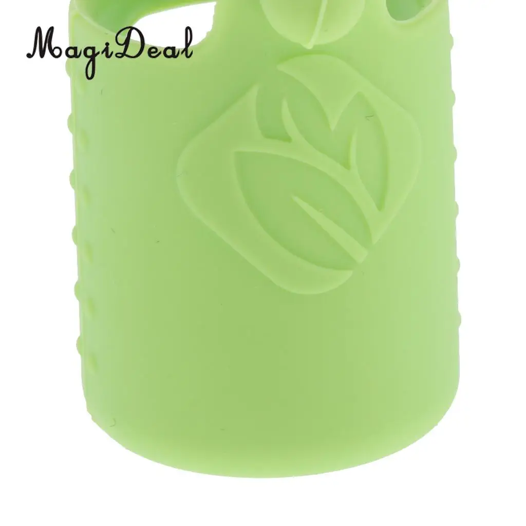 4pcs 5ml Silicone Cosmetic Makeup Essential Oil Roller Bottle Sleeves Carrying Storage Case Holder Pink Purple Green Orange