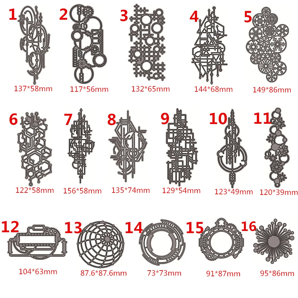 16 шт металлические режущие штампы для скрапбукинга трафарет неправильной сети DIY бумажные карты декоративные штампы для тиснения высечки ремесла штампы новые