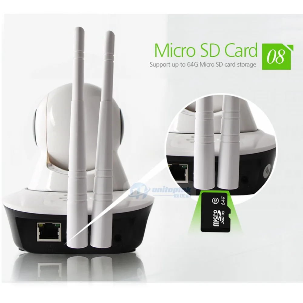 UNITOPTEK PTZ 2MP HD 1080 P Wifi ip камера IR Cut ночного видения двухстороннее аудио CCTV наблюдения