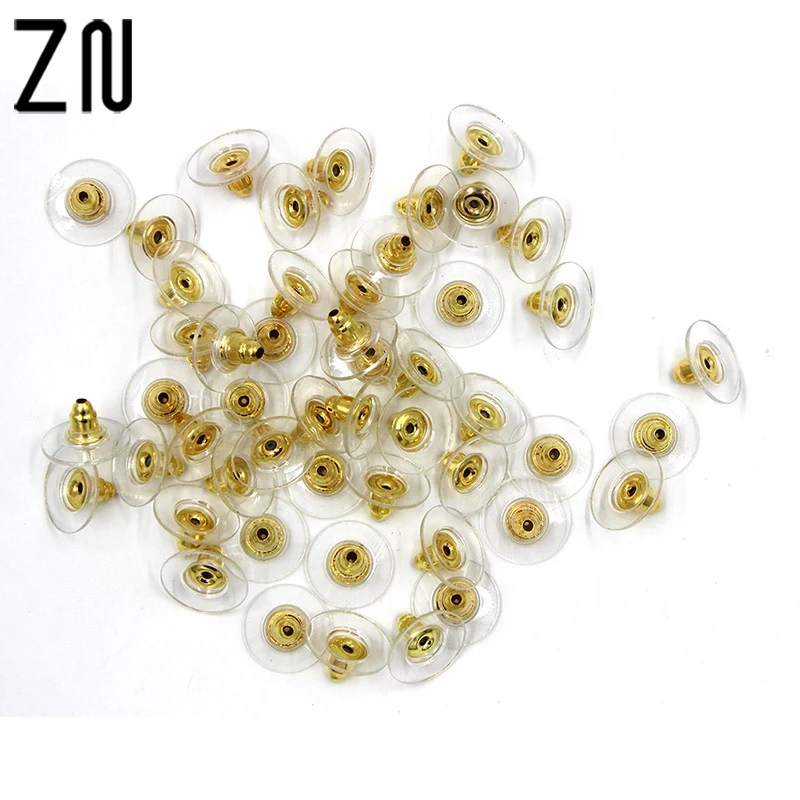 50 pcs Silicon Stud Earring Back Stoppers Ear Post Nuts Jewelry And